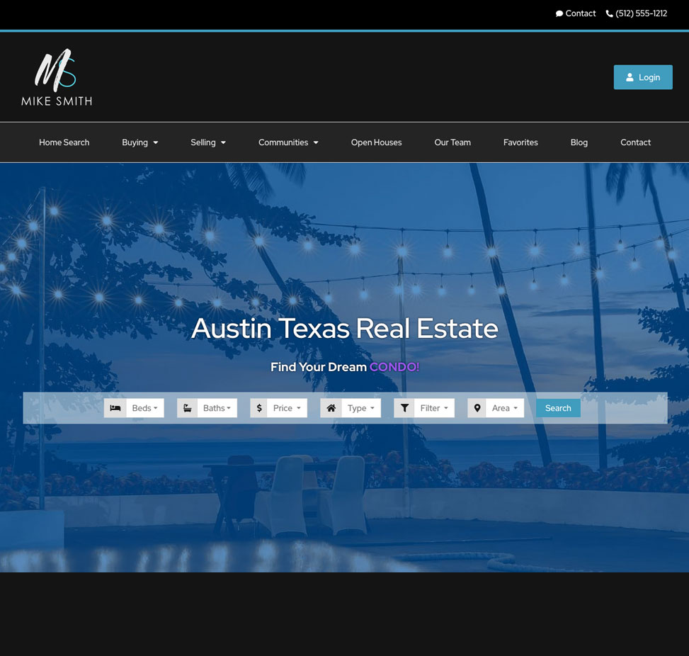 A dark and luxury real estate theme.